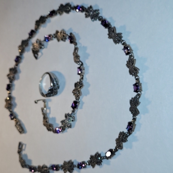 Antique Art Deco Marcasite Sterling 925 Necklace Bundle